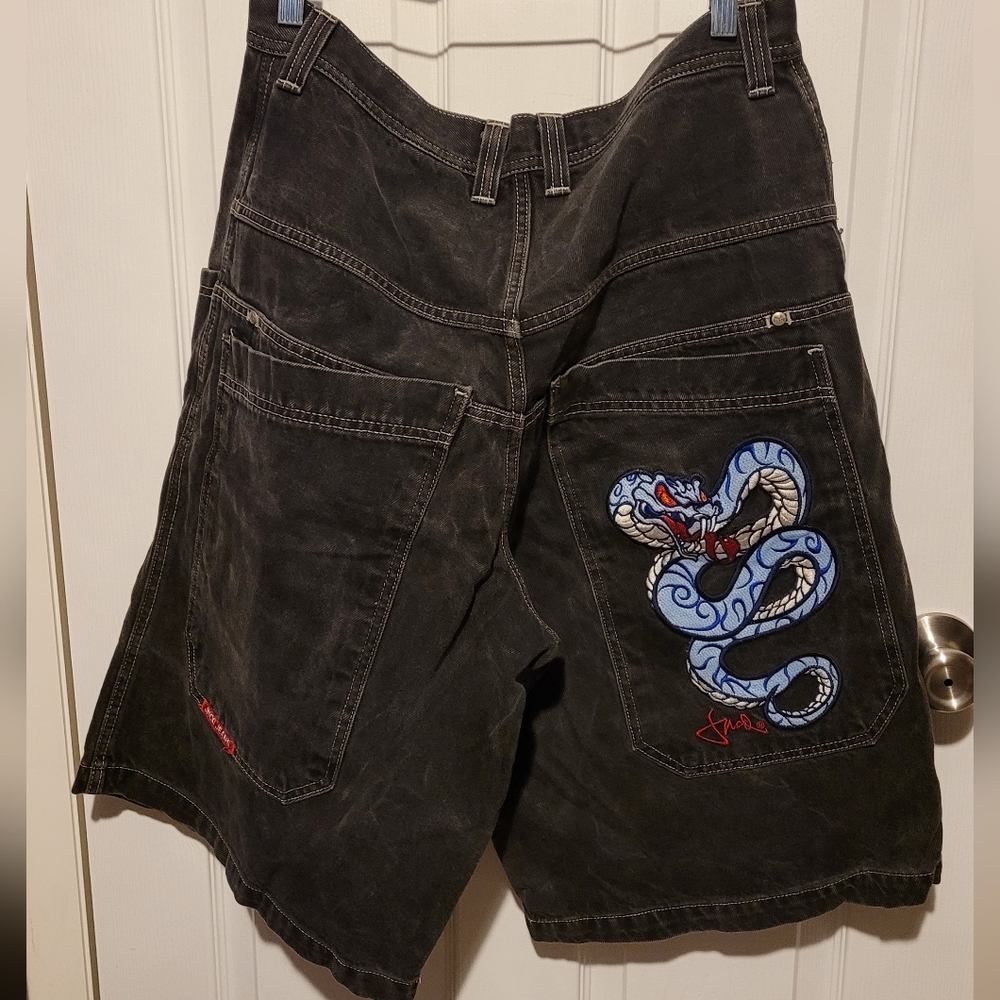 Authentic JNCO men's black jean shorts